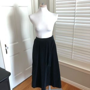 Vintage Calvin Klein Velvet A-Line Midi Skirt